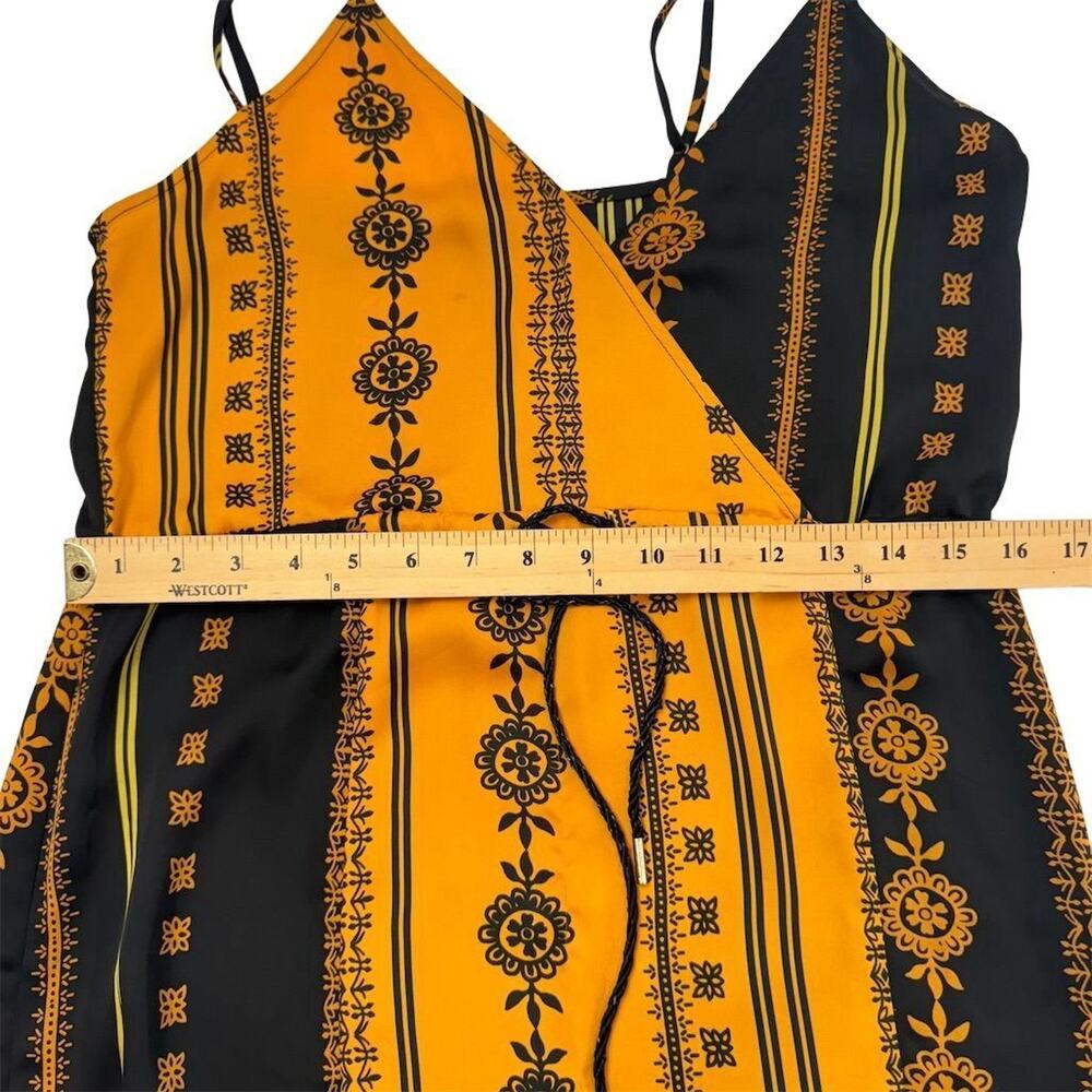 House of Harlow x REVOLVE Black Gold Floral Geometric‎ Midi Dress M - Picture 5 of 11